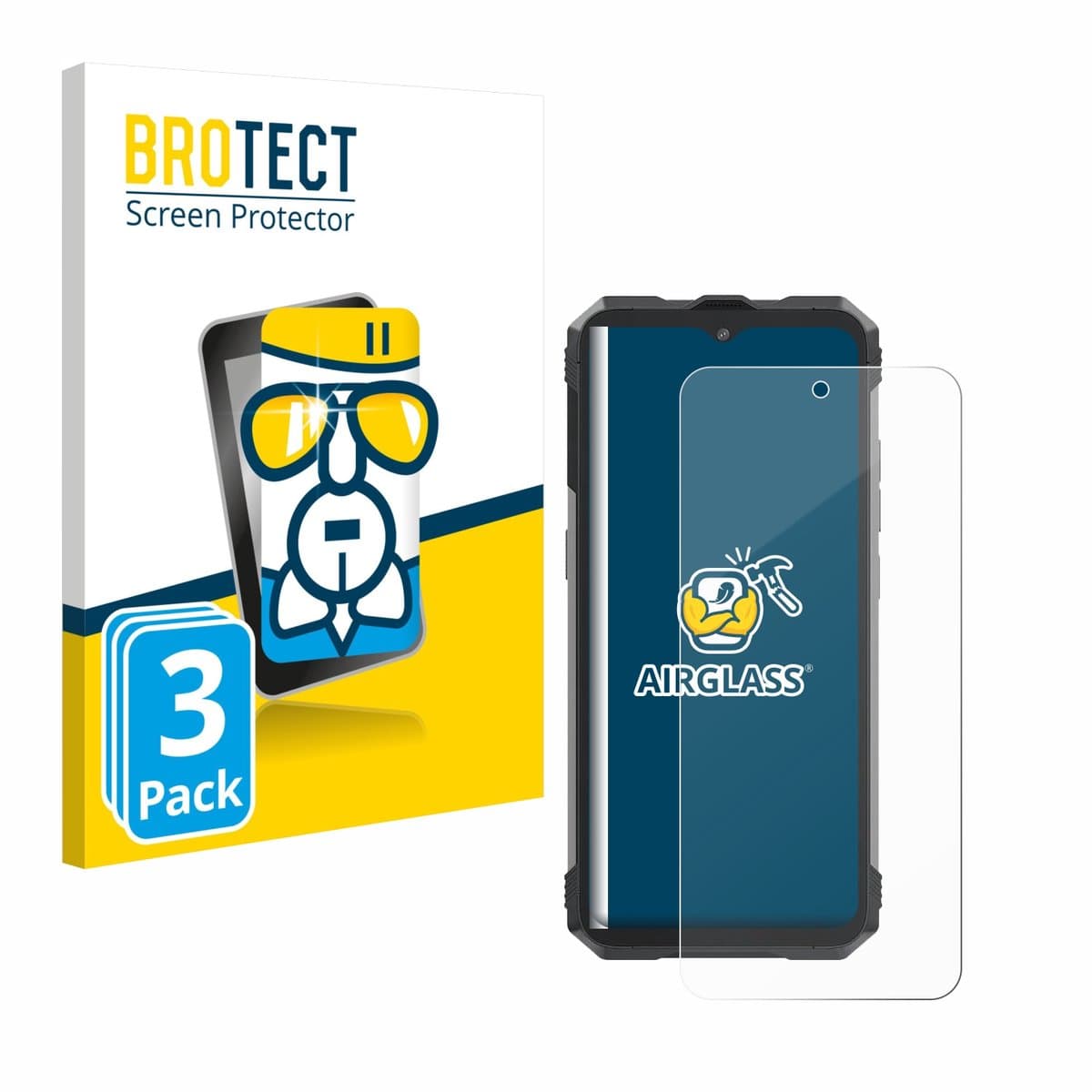 Screenprotector 3 Stuks voor Cubot King Kong AX Beschermglas transparant