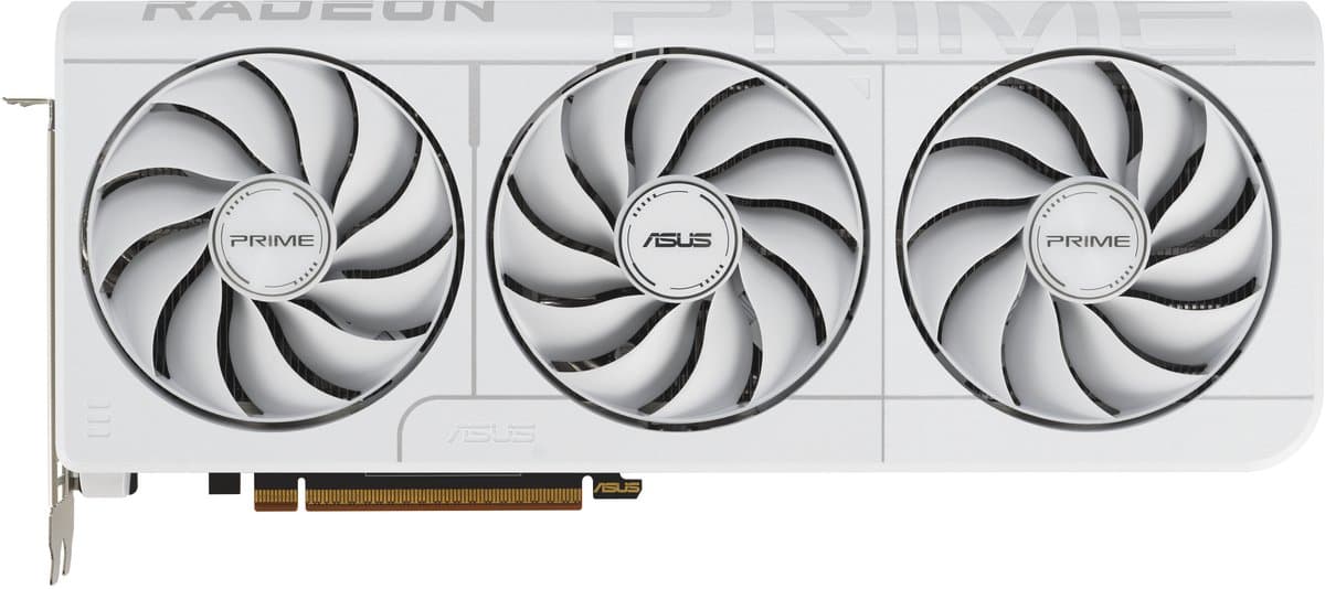 ASUS PRIME AMD RX9070XT O16G WHITE - Videokaart - 16GB - GDDR6 - PCIe 5.0 - 1x HDMI 2.1 - 3x DisplayPort 2.1