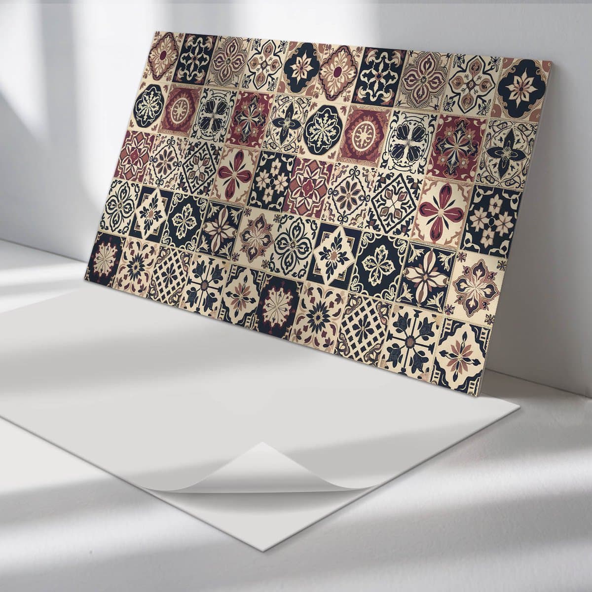 Wallfluent Vinyl Tegels - Mozaïektegelpatronen Vinyl Wandtegels - 60 cm x 30 cm - Zwart PVC Tegels - Set van 6 - Rechthoek PVC Tegels - Texturen Plaktegels - Wand PVC Tegels - Plaktegels Keuken en Badkamer