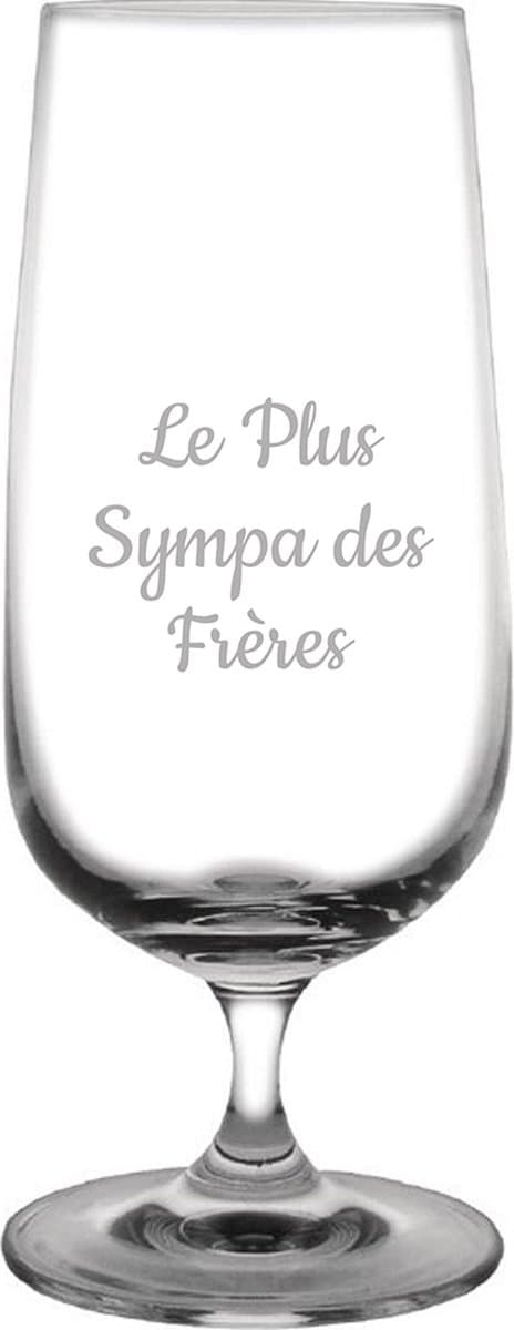 Bierglas op voet gegraveerd - 41cl - Le Plus Sympa des Frères