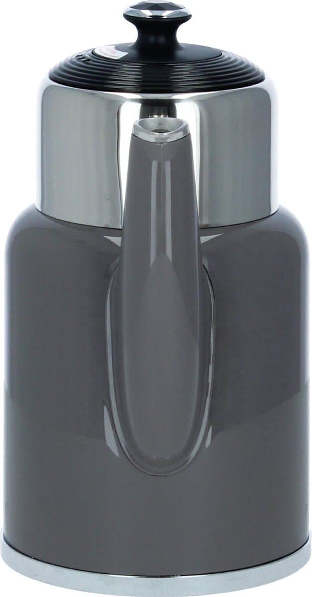 PLINT A/S original - Antraciet - Retro regelbare waterkoker met geïntegreerde warmhoudkan - inhoud 1,7 liter - Dubbelwandige waterkoker met temperatuurregeling - BPA vrij - temperatuur 60 75 90 en 100 graden - met warmhoudfunctie - model 2023!