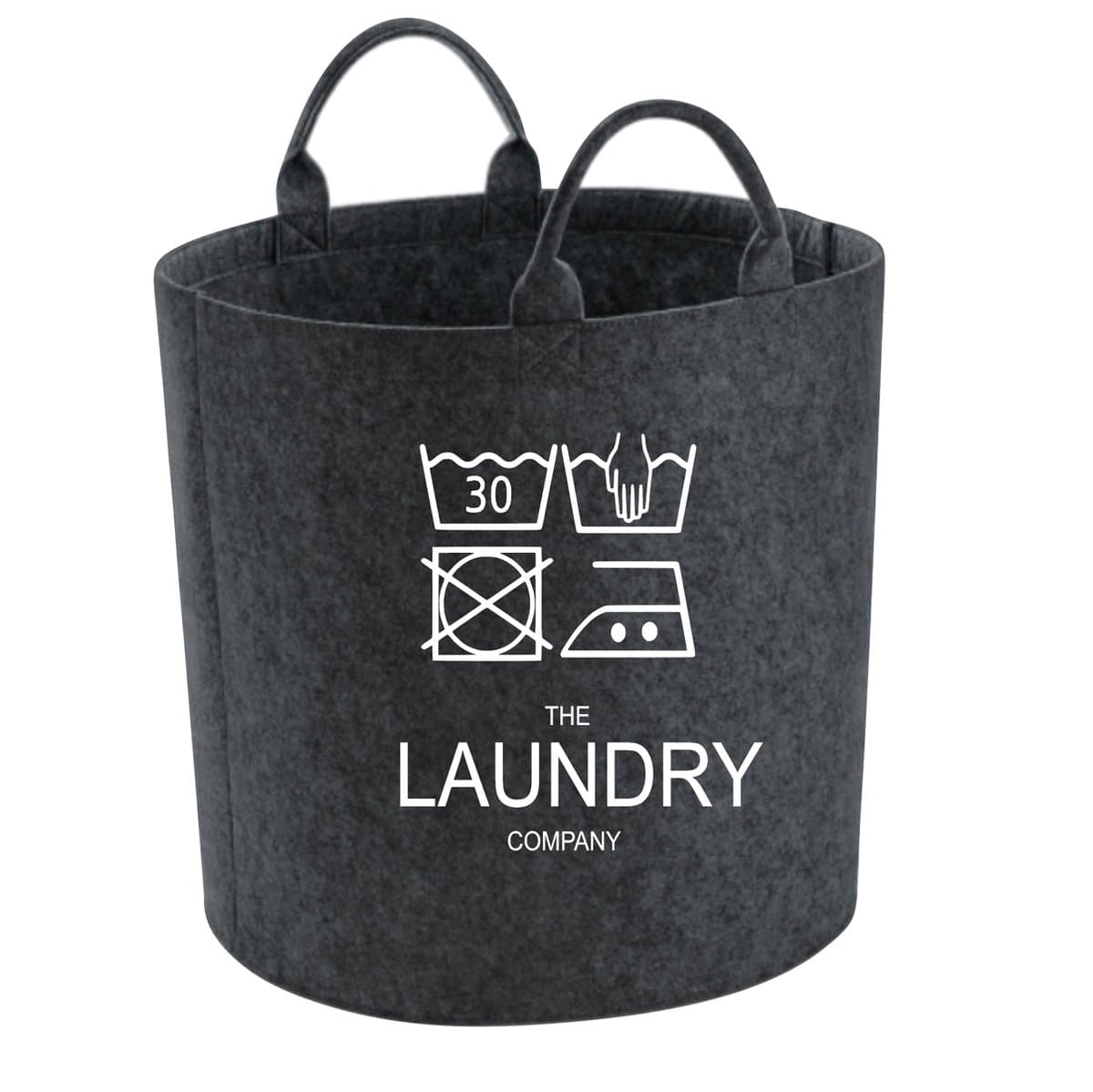 Wasmand Vilt- The laundry company- vilten wasmand 40x40 cm donkergrijs