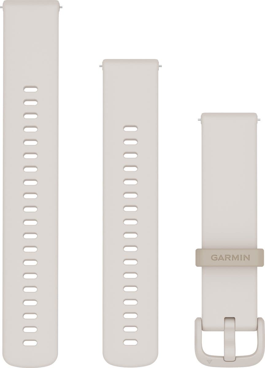 Garmin Quick release - Horlogeband - Siliconen - 20 mm - Yvory - Geschikt voor Vivoactive 5