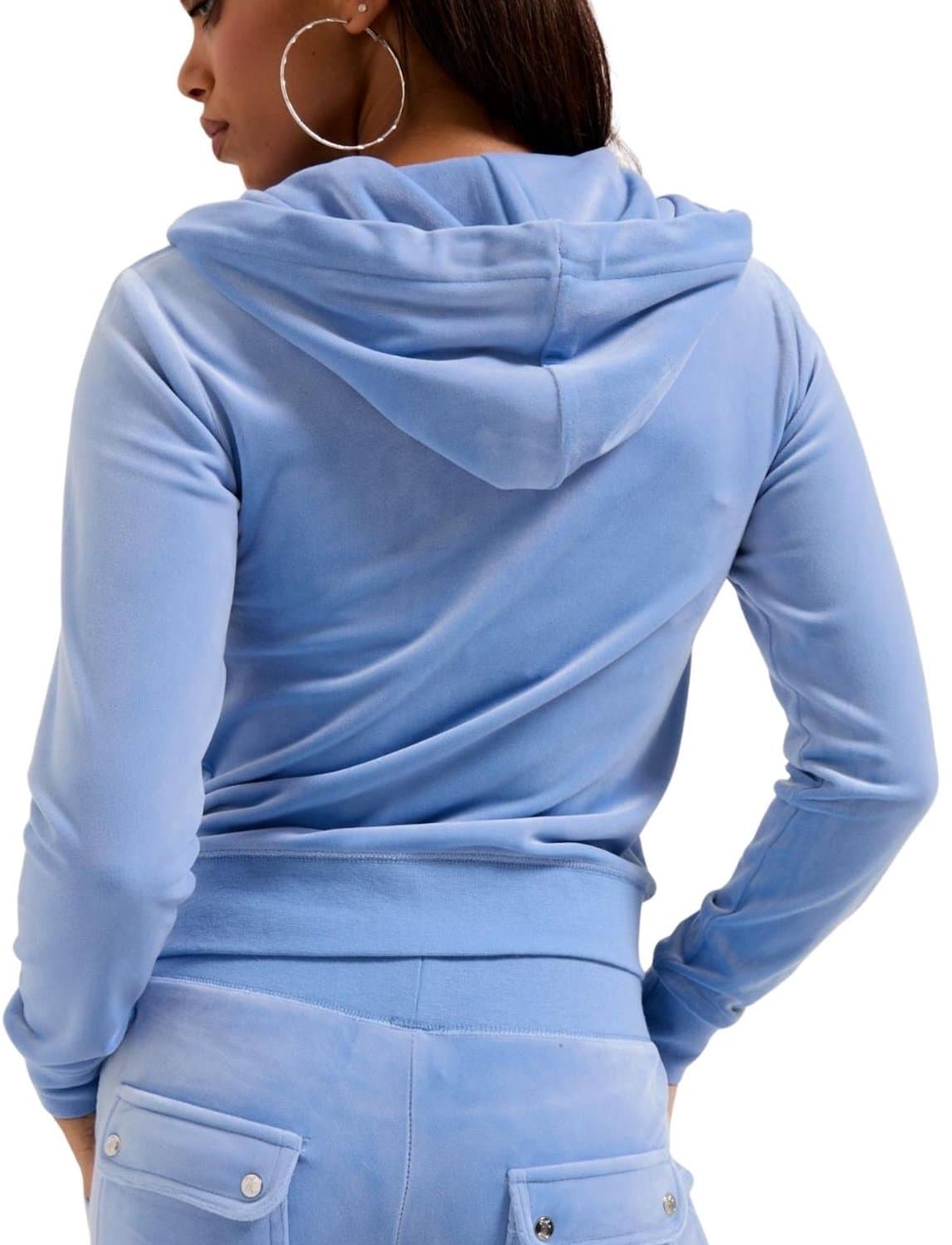 Juicy Couture Juicy Couture Robertson hoodie met ritssluiting BLAUW - Maat XXL
