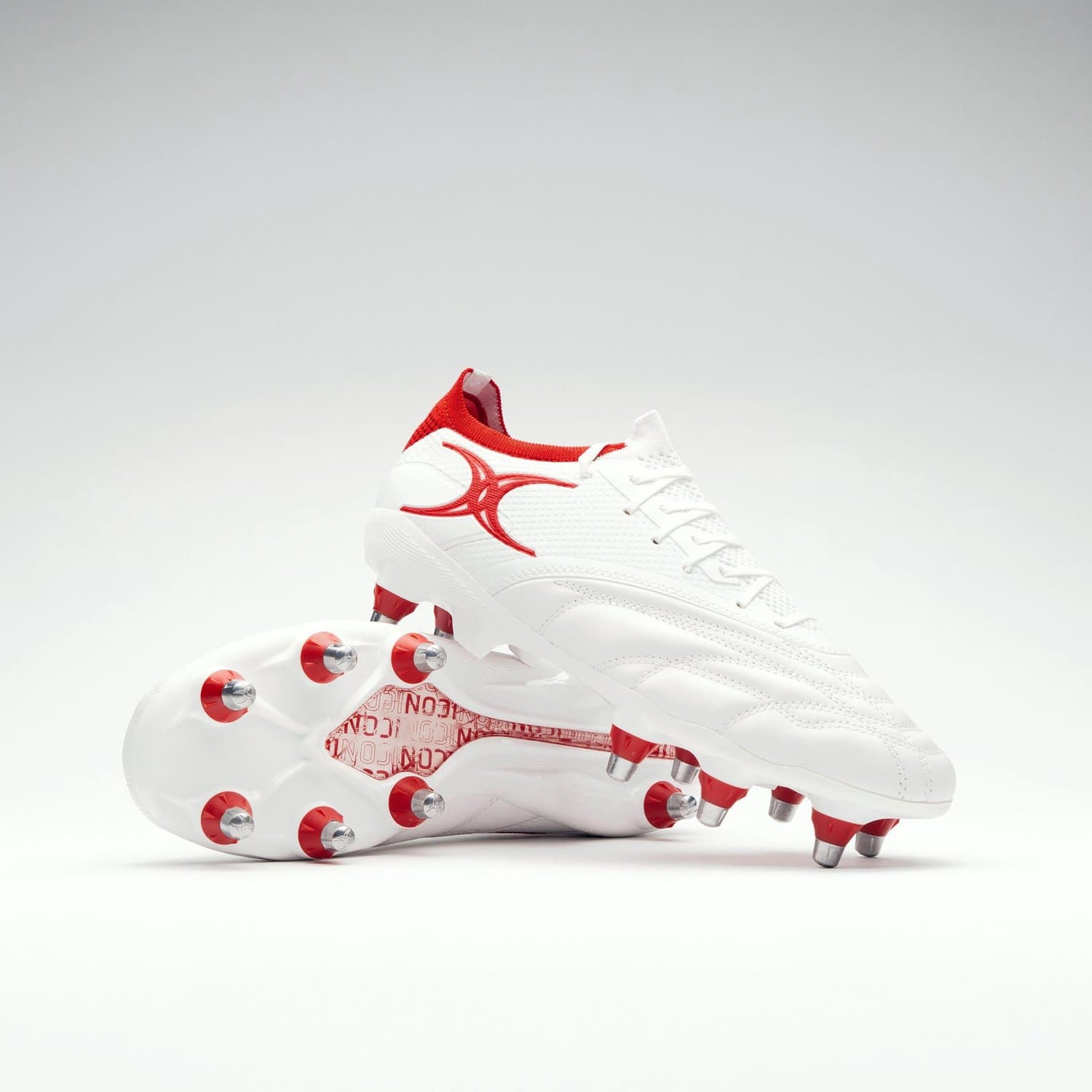 Gilbert rugby schoenen Icon Players 8S - maat 7 - wit - sportschoenen.