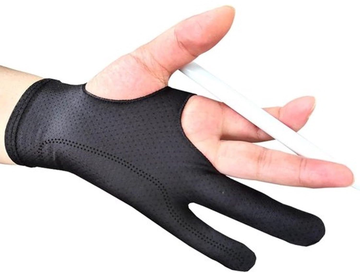 Digitale Tekenhandschoen - Tablet Handschoen - Digitaal Tekenen - Handpalm Afweer - Universele Maat - Zwart