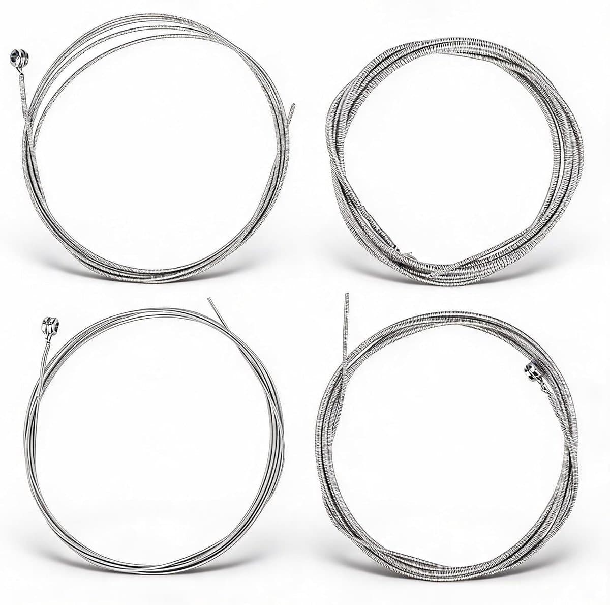 1 Mm 1 bass strings 4 4 Mm 2 Mm 2 bass strings 4 5 Mm Bassnaren, Staallegering Glad Antiroest, Compatibel met 4-snarige Elektrische Bas, Lichtgewicht Corde per basso