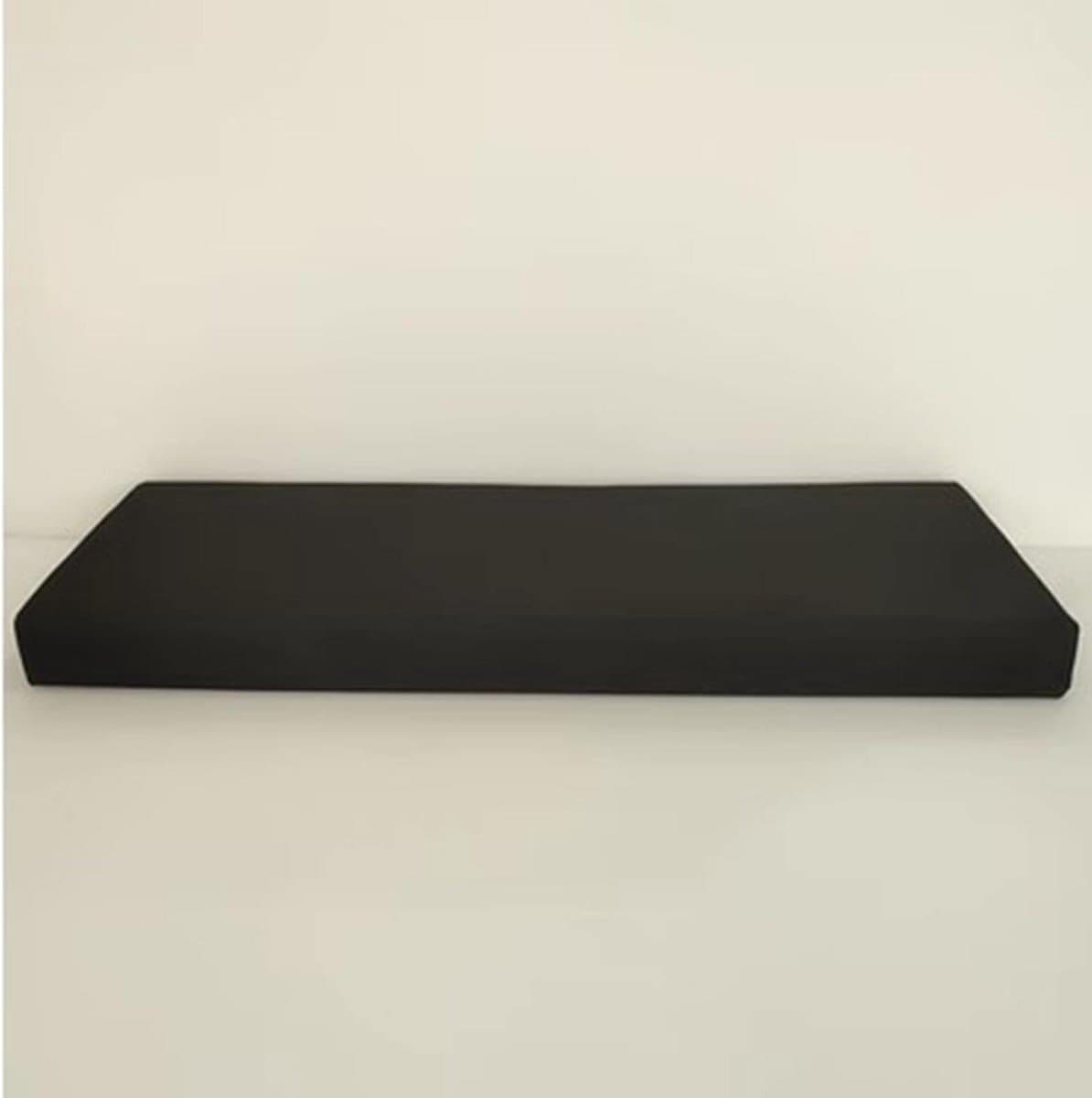 Tuinbankkussen - Buitenkussen Zitkussen - Terras Ontspannen - Waterdicht Antislip - 60x35x5cm - Zwart