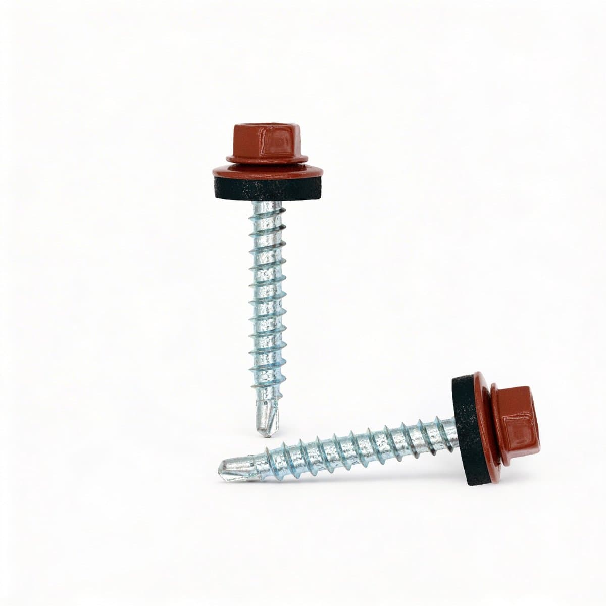 TWISTEC Zelfborende Dakschroeven 4,8 x 35 mm – Voor Houten Onderconstructies – RAL 8004 Koperbruin – 100 stuks
