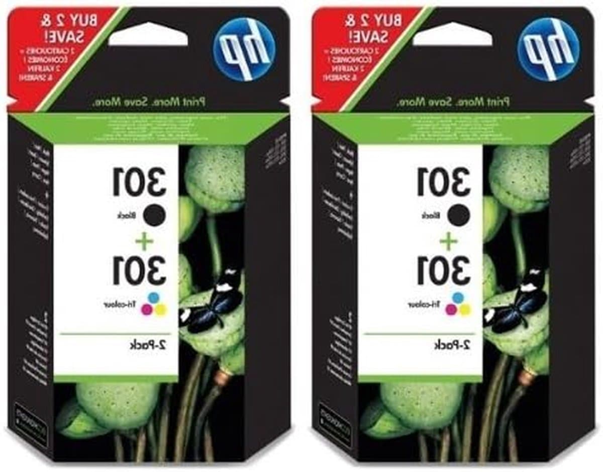 Inktcartridges HP 301 - Printerinkt Zwart Kleur - Printers Bijvullen - Originele Producten - 2 Stuks - Zwart Kleur