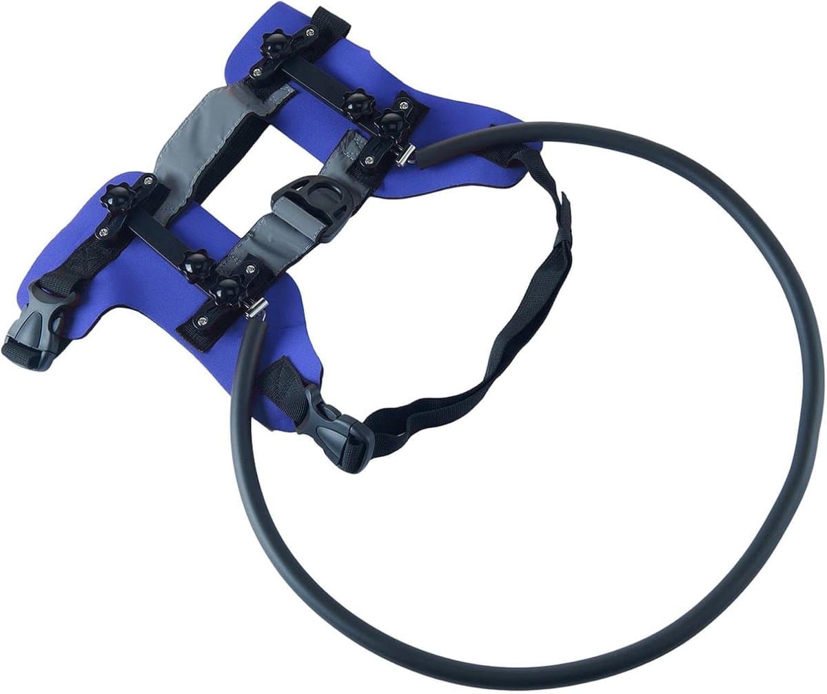 Harnas voor blinde huisdieren - Geleidehalsband huisdier - Veilig verkennen - Ademende veiligheidslaag - Diameter 33 cm - Blauw