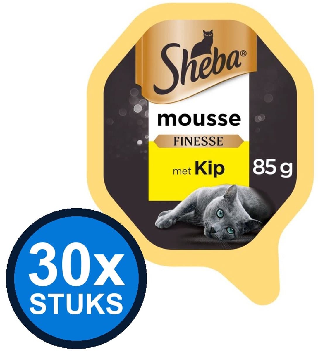 30x Sheba - Finesse Mousse Kip - Kattenvoer Natvoer - 85g