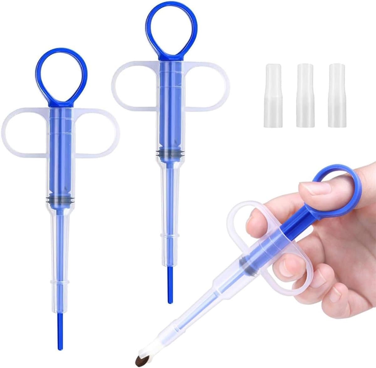 3 stuks tablet-feeder, tablet-ingever kat en hond, tabletteningever kat, herbruikbaar, pusher shooter pills feeder - ShopVlot