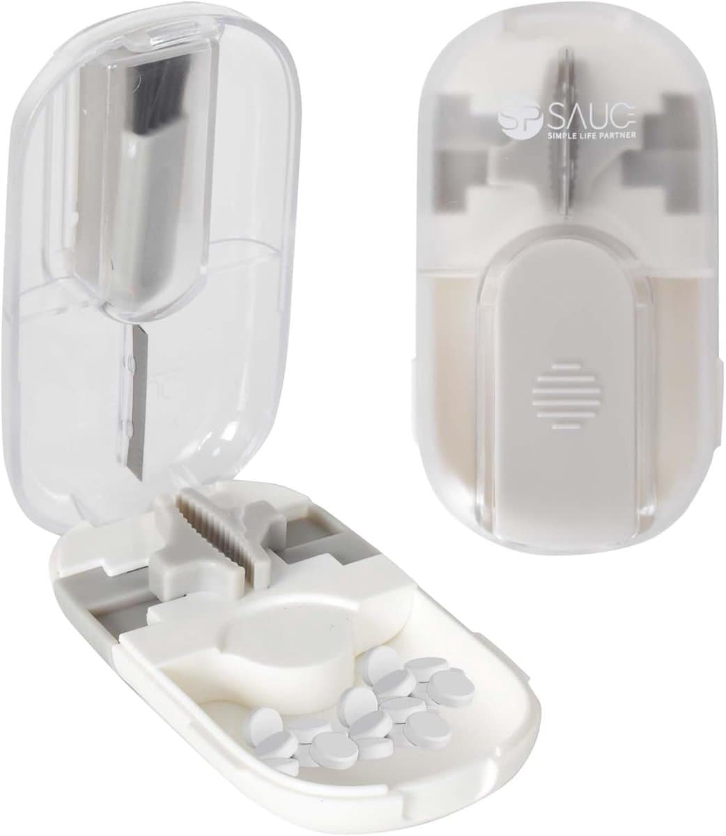 Tablet Divider - Precisie Tablet Cutter - Met Opbergcompartiment - Ideaal voor Dagelijks Gebruik - ShopVlot