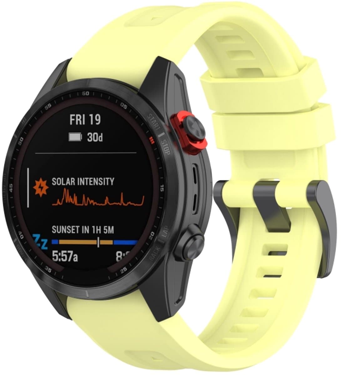 Voor Garmin Fenix 7 Quick Release Silicone Watchband (geel)