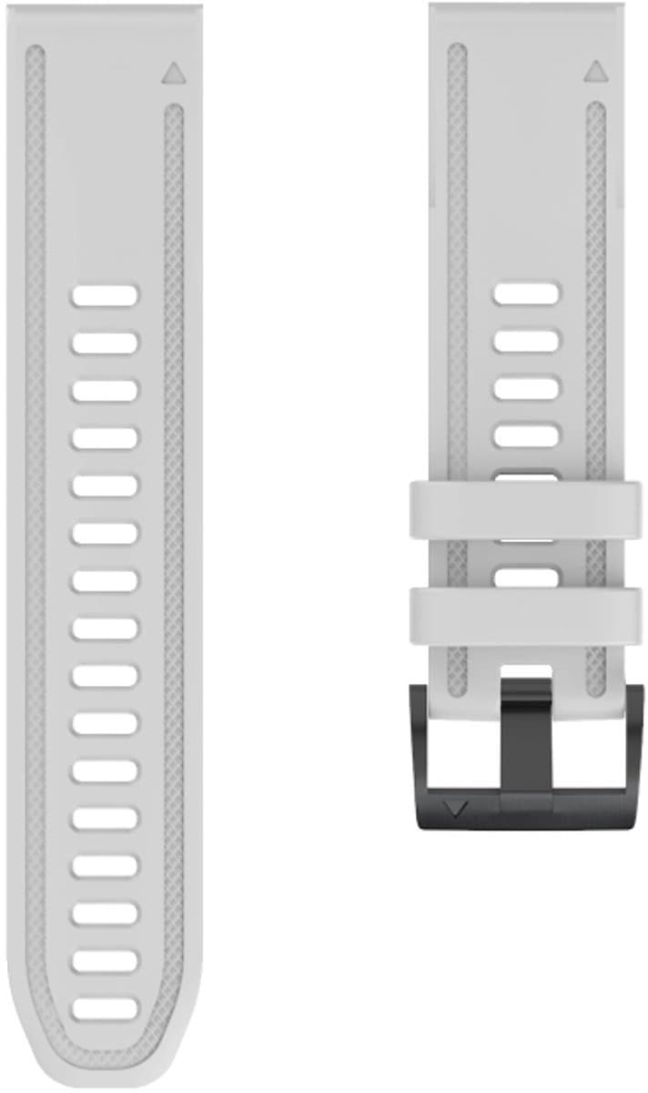 Voor Garmin Fenix 6S Quick Release siliconen band (wit)