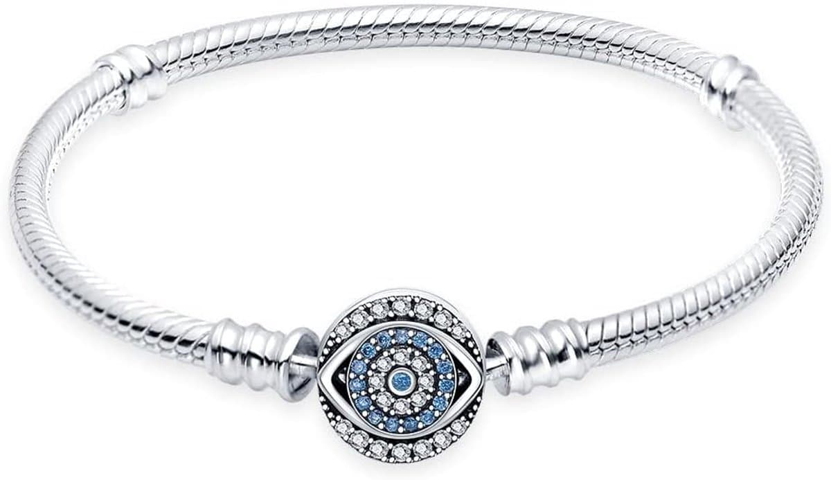 Armband voor dames, 925 sterling zilver, voor bedels, armbanden voor bedels, armbanden voor koppels, armbanden met Pandora bedeltjes, 17 cm tot 21 cm voor dames Freundin Mama