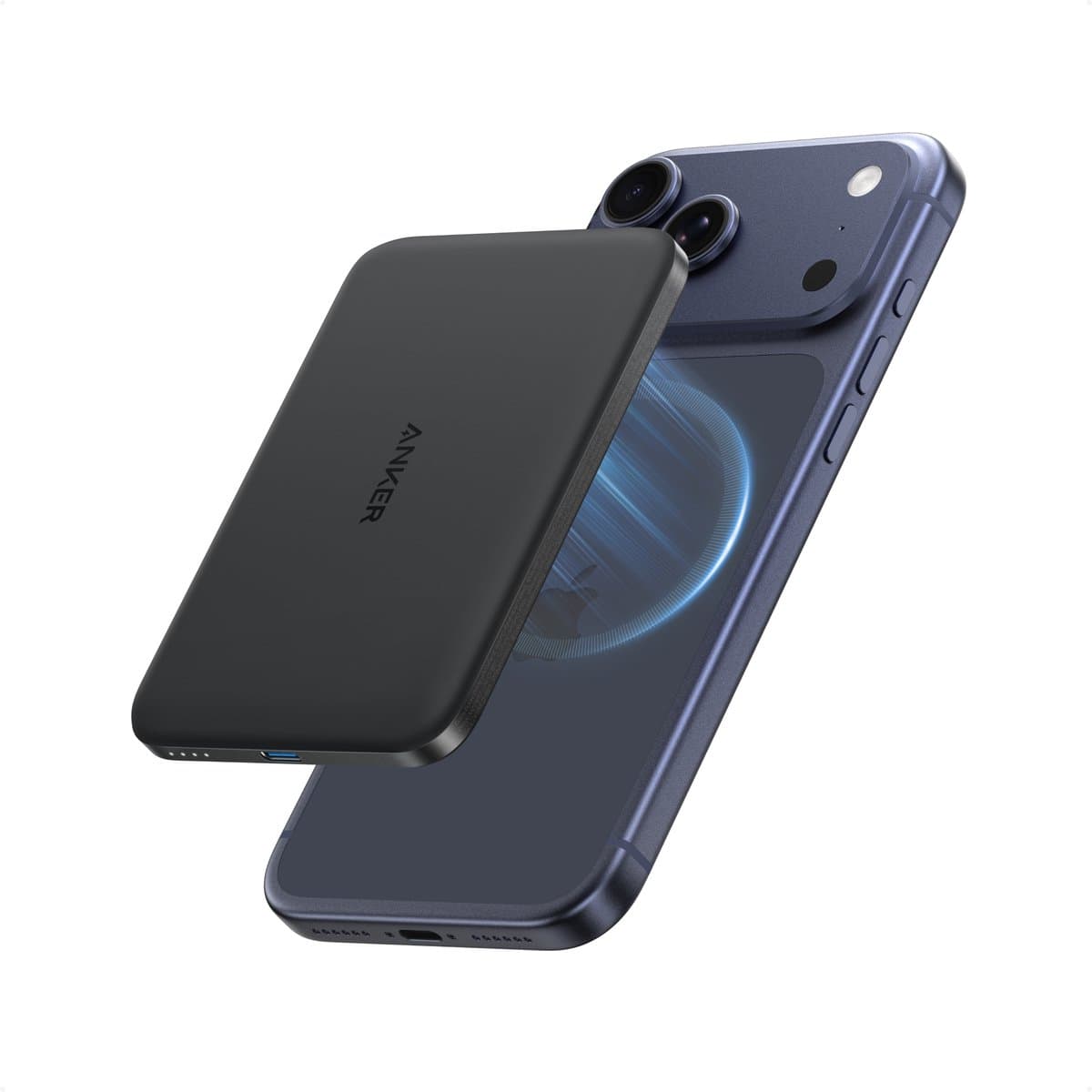 Anker MagGo Slim Draadloze Powerbank met MagSafe en Qi2 5.000 mAh met Snelladen Zwart