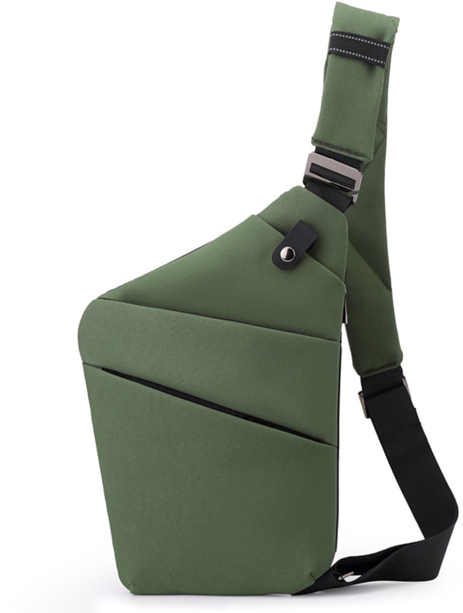 Diefstalbestendige tas - Borsttas voor heren - Schoudertas/crossbodytas - Rugzak voor dames - Armtas - Legergroen