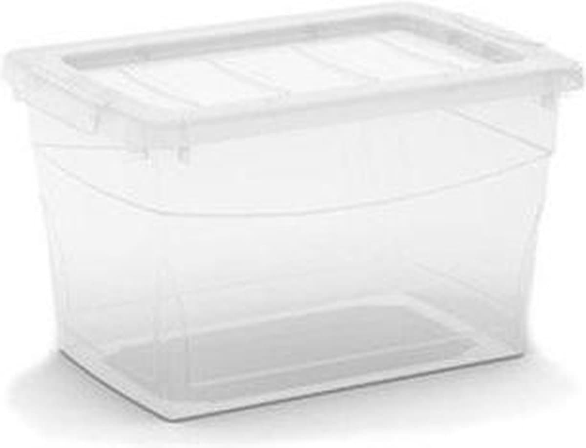 Kis Omnibox - Opbergbox met Deksel - 16 l - 38,5x25,5x23,5cm - Transparant