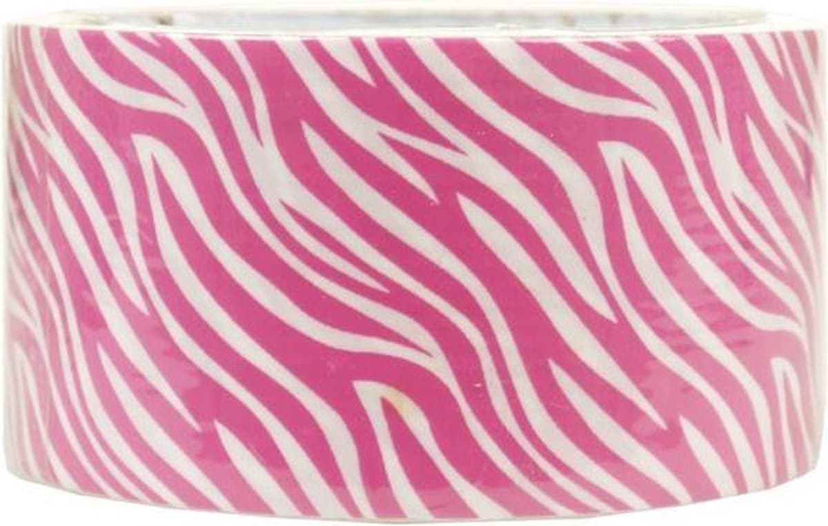 Decoratieve tape - 3 stuks - breed 4,8 cm - ZEBRA ROZE - geschikt voor 101 doeleinden - Lengte 5 m1