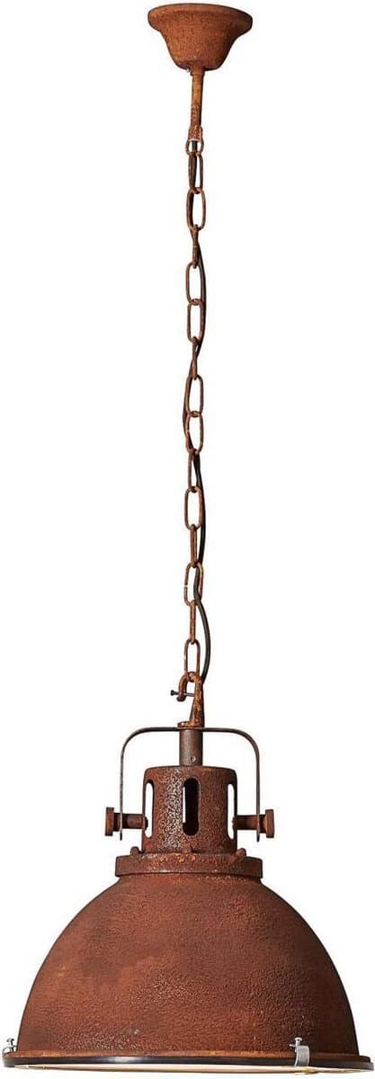 Brilliant Vintage Hanglamp - Verstelbare Pendellamp Met Glazen KapØ 47 Cm