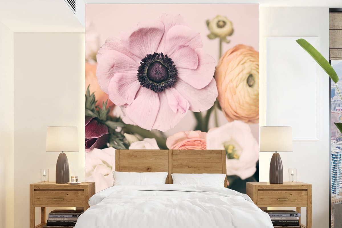 Behang - Fotobehang Bloemen - Natuur - Planten - Breedte 195 cm x hoogte 260 cm - Behangpapier