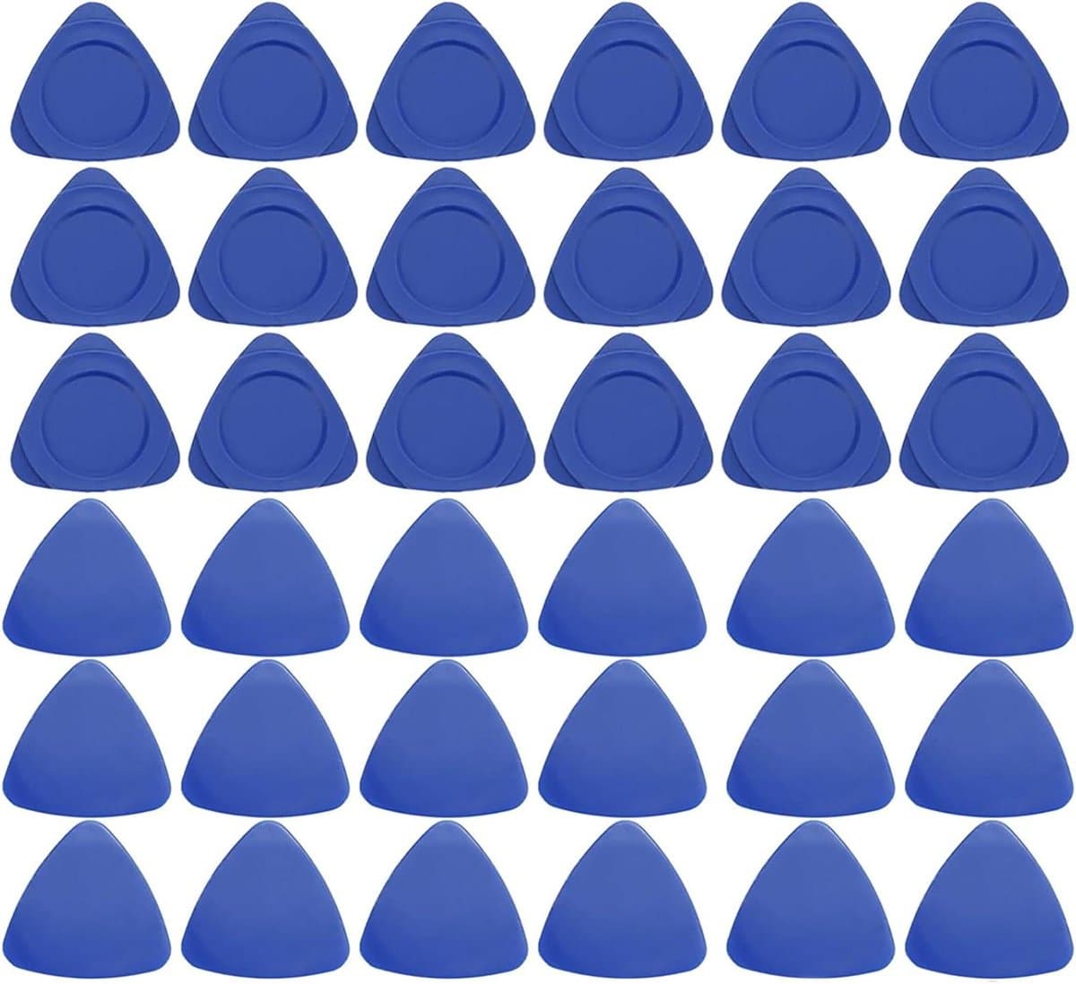 Allecta- Driehoekige wrikgereedschap - Kunststof - Stabiel en duurzaam - Blauw - Mobiele telefoon - Laptop - Tafel - LCD scherm - Kast Demontage - Plectrums - Geschikt voor diverse doeleinden - Blauw Gitaar Plectrums (Dik + Dun)