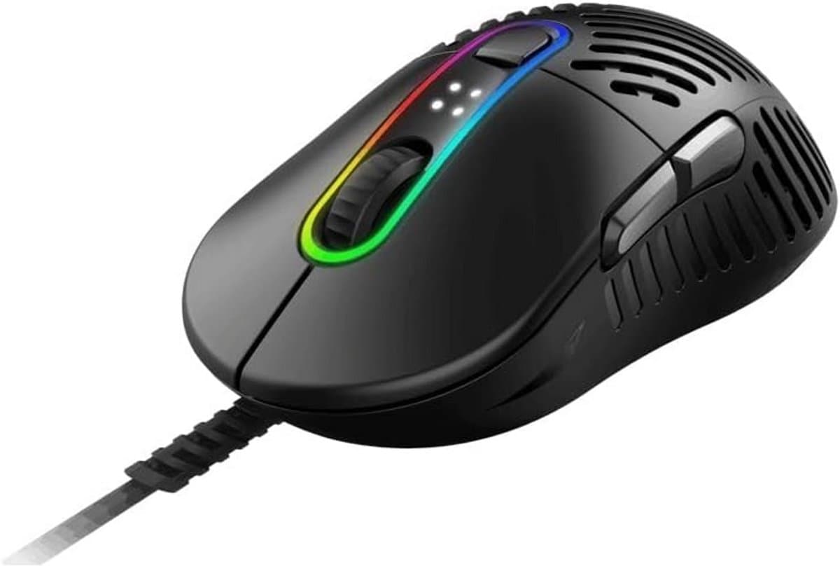 Ergonomische Lichtgewicht Gaming Muis met RGB en PAW3370 Sensor