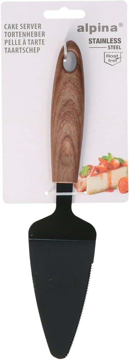 Alpina taartserver - 25 cm, zwart RVS