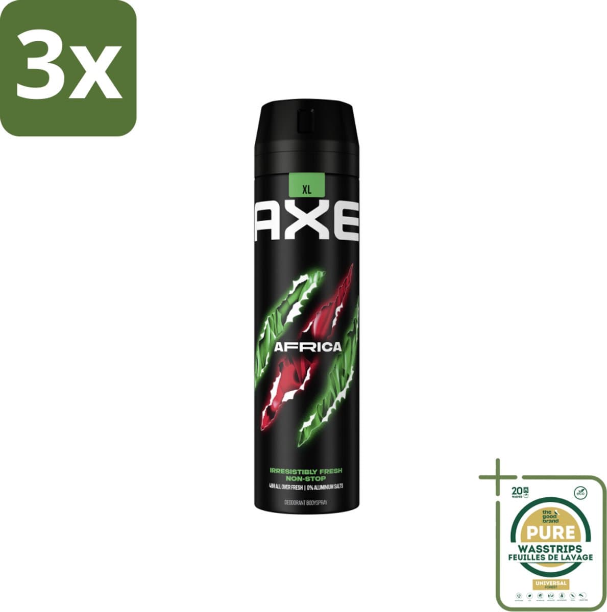 3 x AXE - Deodorant Spray - Africa - Sinaasappel & Sandelhout - Verleidelijk Fris - 200 ml - Grootverpakking - Deodorant Spray - Geur - Zink-Zap - 48 Uur Bescherming - Sinaasappel En Sandelhout