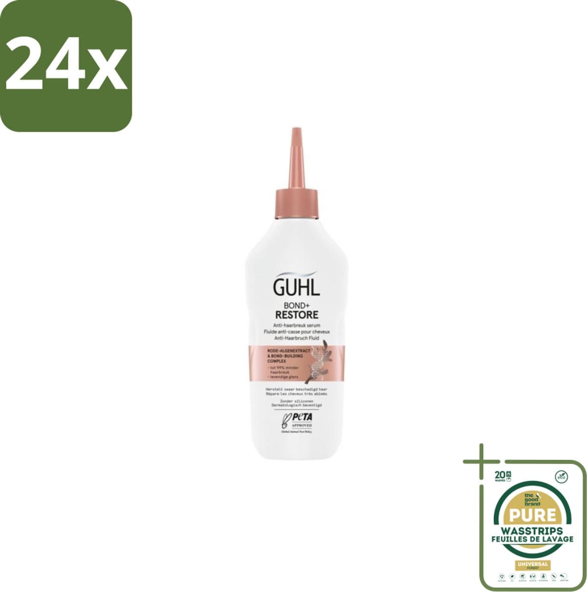 Guhl - Serum - Bond+ Restore Anti-Haarbreuk - 150 ml - Voordeelverpakking - 24 stuks - Haar herstel serum - Haarversterkend serum