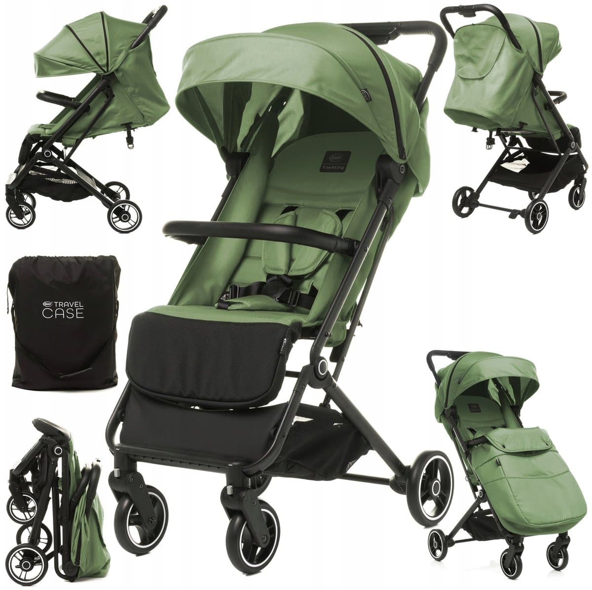 4Baby Twizzy kinderwagen - licht van gewicht, 22 kg, UV 50+, inclusief accessoires