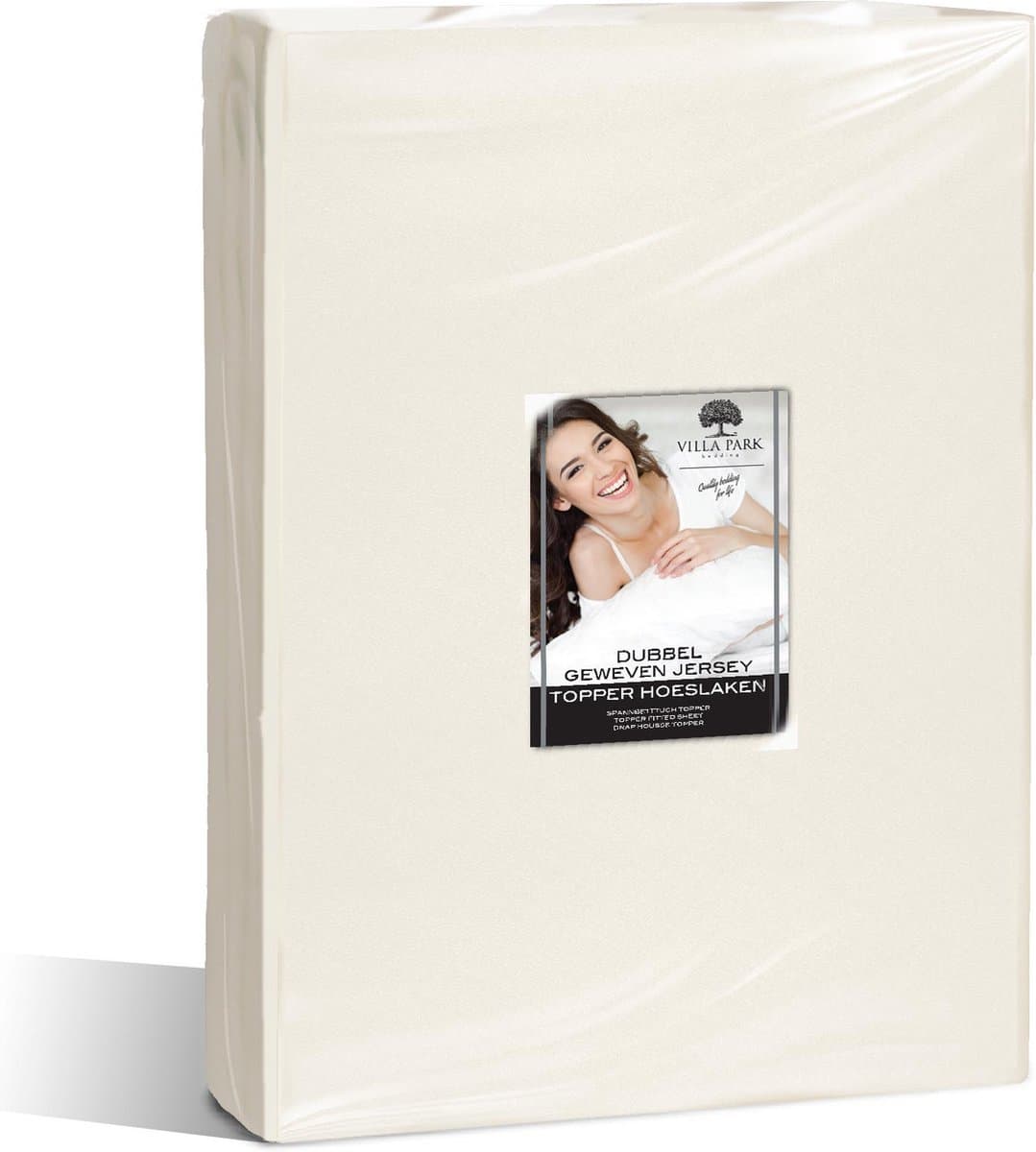 Zydante - Topper Hoeslaken - Dubbel Jersey - Villa Park - Creme / 200x160 cm