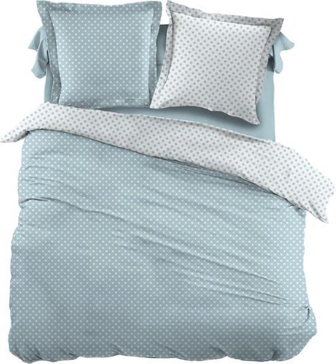 Snoozing Pierrot - Dekbedovertrek - Eenpersoons - 140x200/220 cm + 1 kussensloop 60x70 cm - Blue