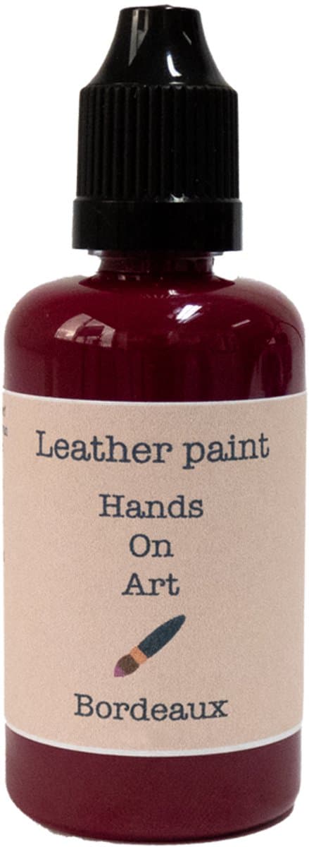 MGM Trading® - Hands on art - Leerverf - Verf voor lederen oppervlakten - 20ml - Bordeaux
