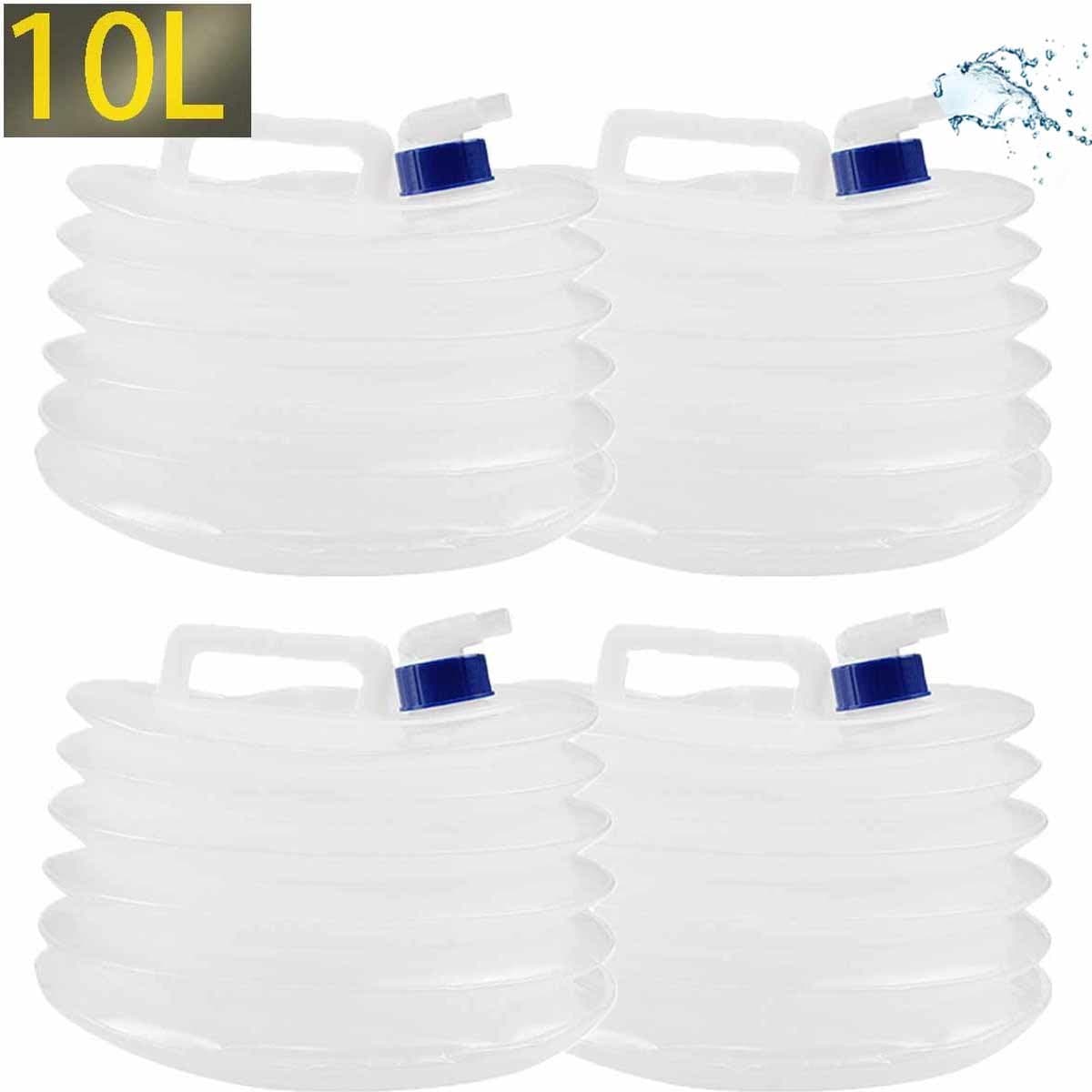 Meedeer 10L Jerrycan-Opvouwbare jerrycan set van 4-BPA-vrij-Watertank-Watercontainer-Met Tapkraantje-Lichtgewicht en Draagbaar-Voor Outdoors Hiking Backpack-Emergency-Campings
