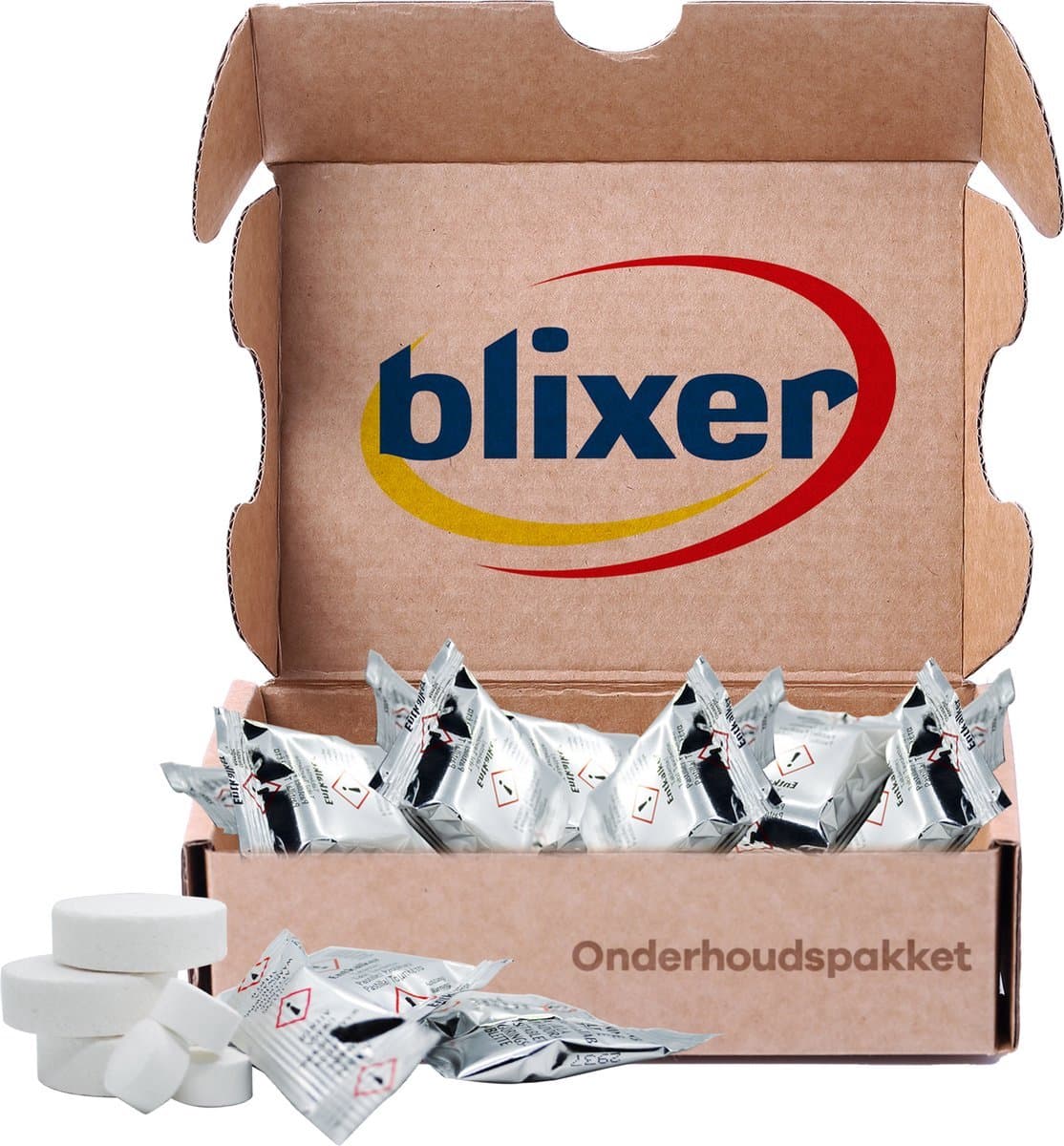 Blixer - 50 stuks - onderhoudspakket - koffiemachinereiniger - koffiemachineontkalker - 25 stuks reinigingstabletten - 25 stuks ontkalkingtabletten - onderhoudsset - koffiemachine - espressomachine