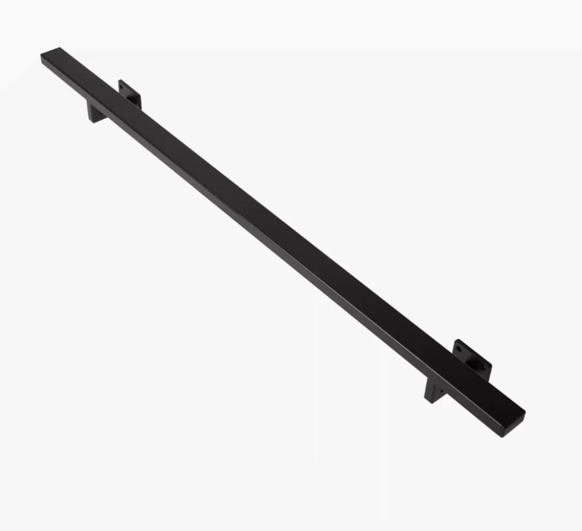 Stalen trapleuning zwart gepoedercoat 90cm inclusief 2 trapleuning houders