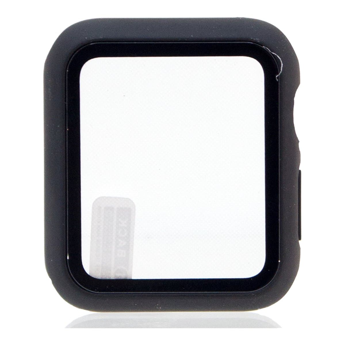 MG Horloge 44mm Siliconen Bescherm Case - Horloge Hoesje - Screenprotector Voor Horloge - Bescherming - Transparant/Zwart