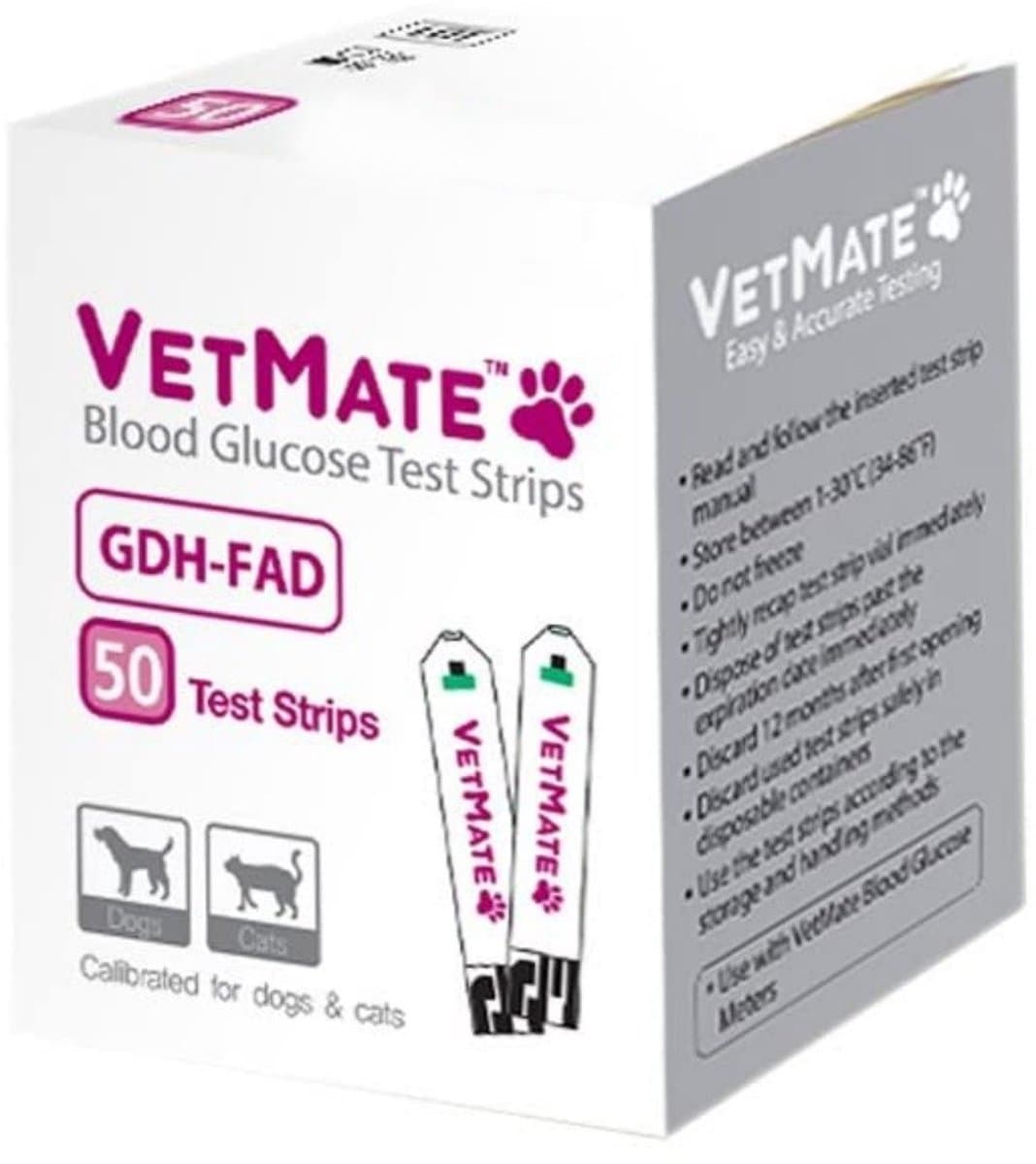 VetMate bloedglucosemeter teststrips 50 stuks