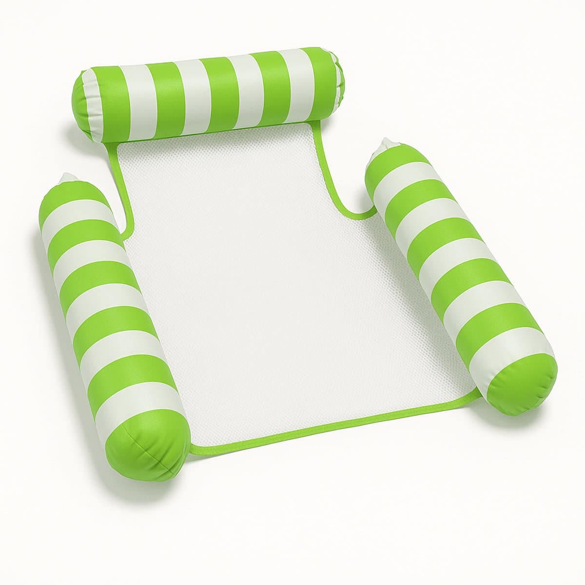 Dicadore - Waterhangmat - Luchtbed Zwembad - Luchtmatras opblaasbaar - Groen/wit - Zwembad/Strand - Waterspeelgoed - Vakantie