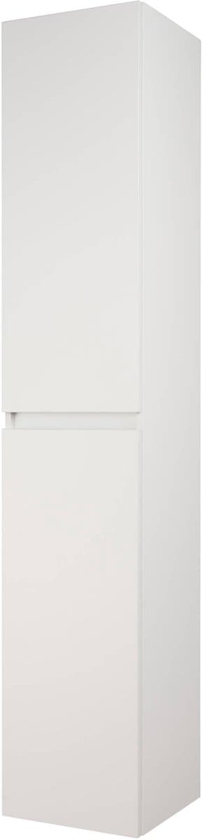 Saqu Gaia Badkamerkast Voorgemonteerd - 35x34x180 cm - Glans Wit - Kolomkast Badkamer Hoog - Opbergkast
