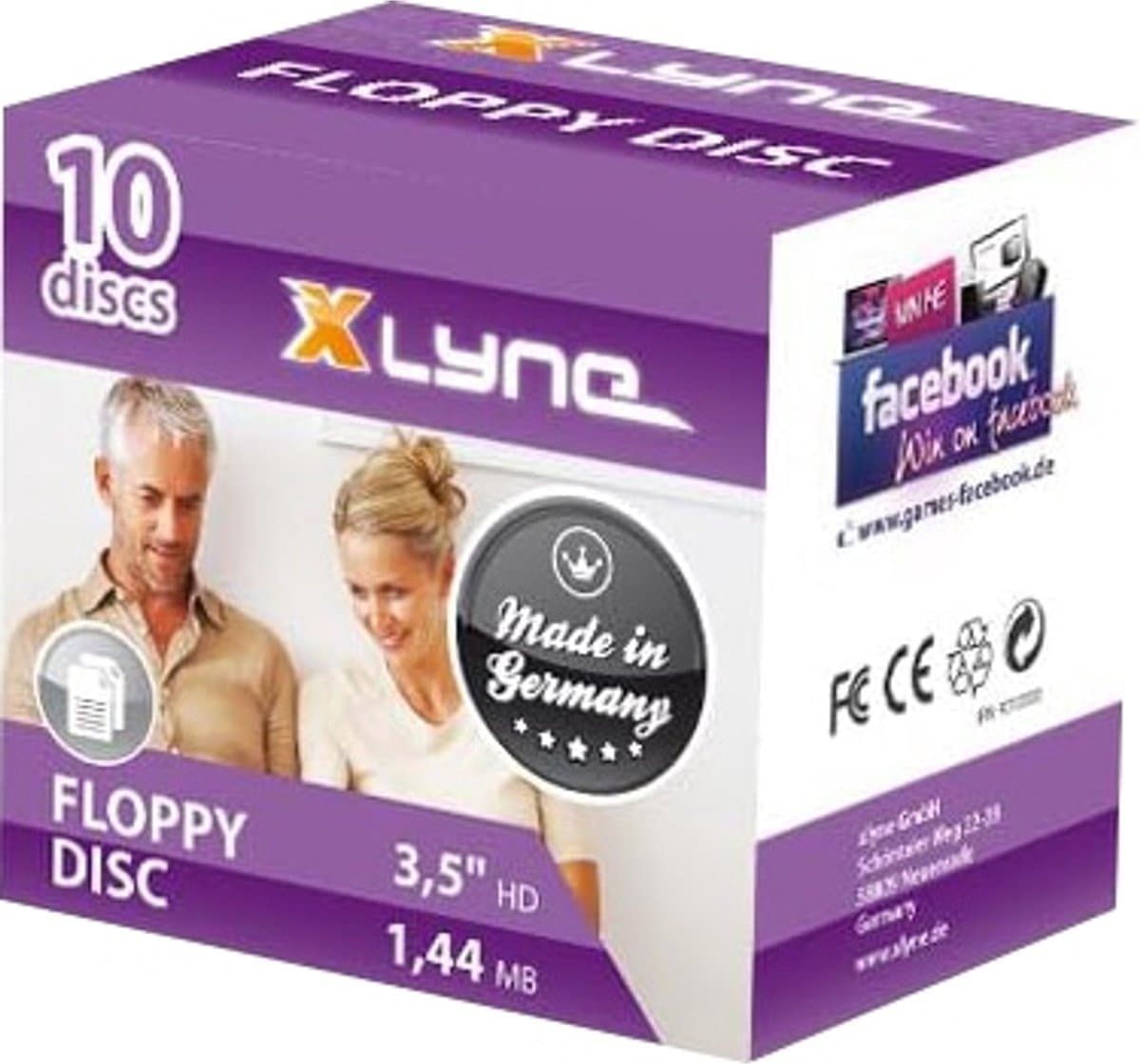 Xlyne floppy disk 10-pack 3,5" HD 1,44MB
