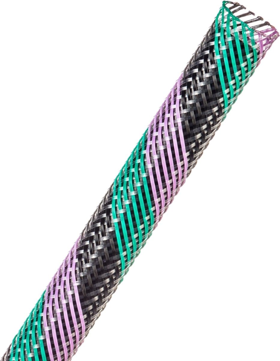 Techflex-PTN0.13TL/33-Kabelsok-Kabelsleeve-Kabelbeschermer-Kabel Management–Kabelkous-Kabelmantel-1.2-2.44mm-Kleur: Twilight-Lengte: 33 mtr