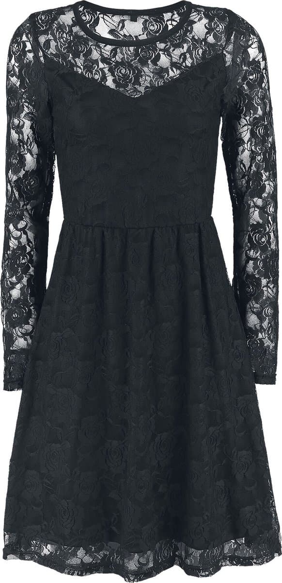 Gothicana Zwarte jurk van kant - Dames - L