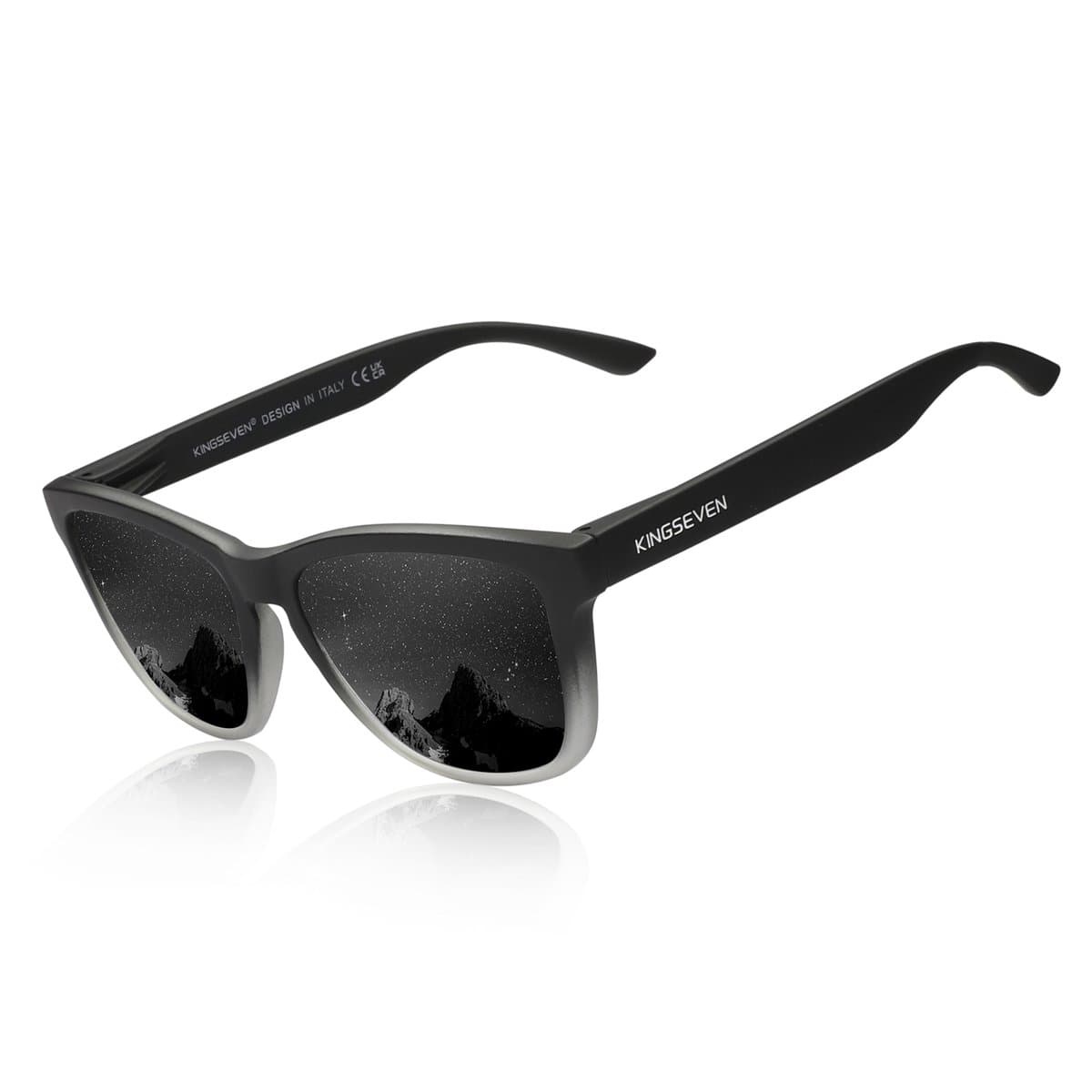 KingSeven - Zonnebril Heren - bril met UV400 en polarisatie filter - Zwart - Z287