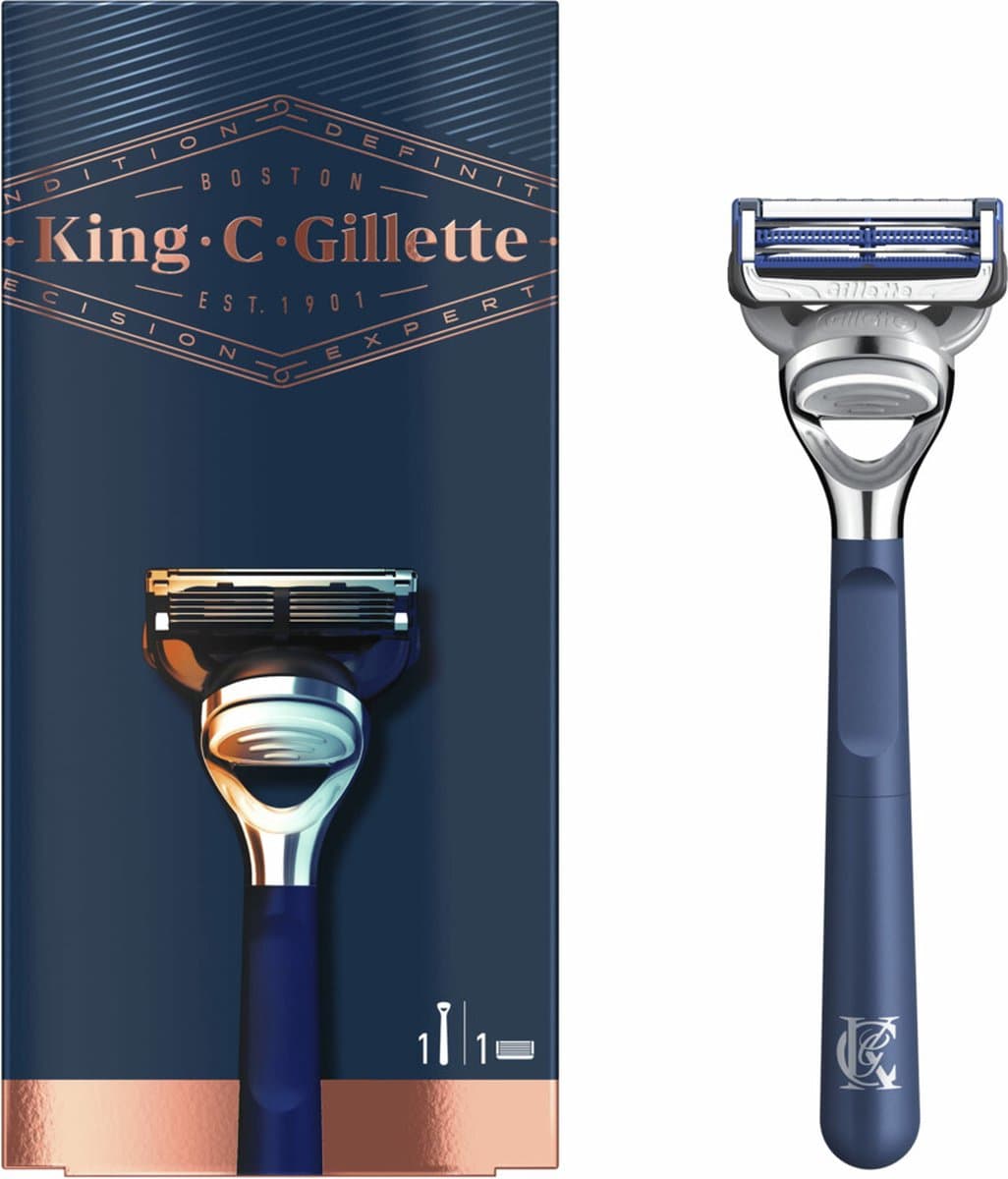 6x King C. Gillette Scheerapparaat Hals