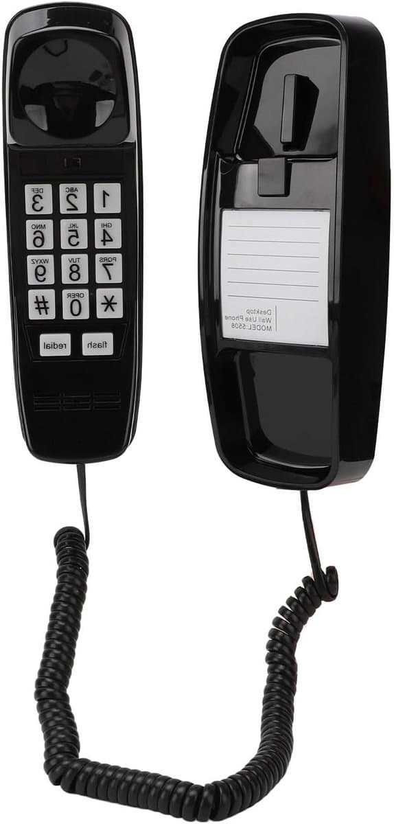 Vaste Telefoon - Huistelefoon - Gemakkelijk Bellen - Extra Luid Belsignaal - 110 DB - Zwart