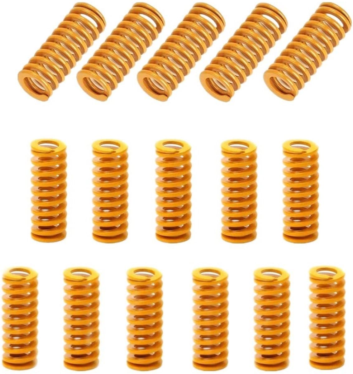NTH products- Veren Licht Belasting - Compatibel met 3D Printers - Stabiele Printbed - M3 - Pack van 16 - Metalen Materiaal - 3D Printer Veren